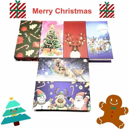 Christmas Lashes Packaging Design Eyelash Packaging Box Wholesale Empty Lash Boxes makeup Rectangle Case 25mm Mink Lashes