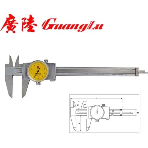 0-150mm Guanglu Dial Caliper High Precision 0.01mm Stainless Steel Paquimetro Vernier Calipers Measuring Instruments