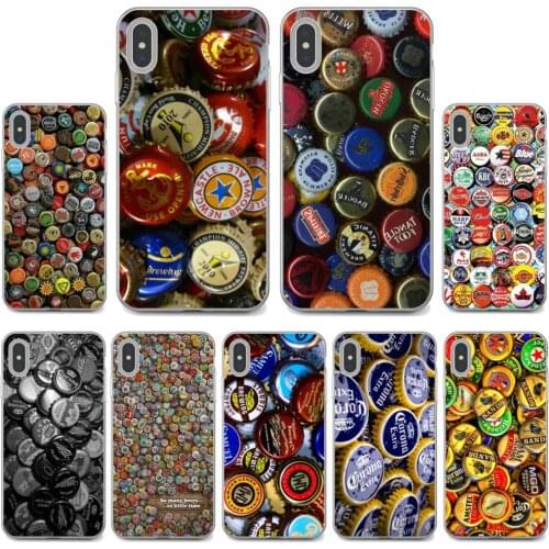 Silicone Cover Many-Beer-Bottle-Caps-Pattern-Collage For Huawei Mate 20 30 40 7 8 9 10 Lite Pro P Smart 2018 2019 Plus G7 G8