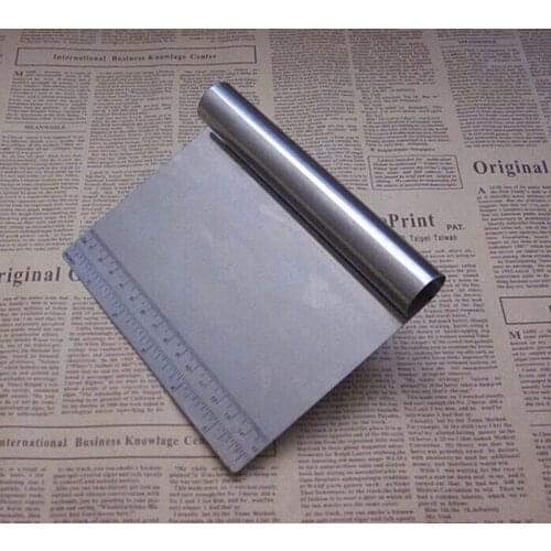 200 pcs Stainless Steel Pizza Dough Scraper Cutter Kitchen Flour Pastry Cake Tool Scale