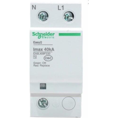 EA9L 40KA 1P+N EA9L409F230 1P+N | 40kA | 20kA | 1.5kV EA9L Fixed Class T2 Surge Protector