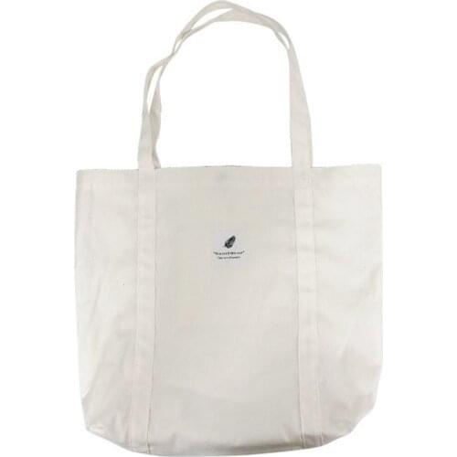 Womens Shopper Shopping Bag Canvas Shoulder Bag Female Hand Bags Environmental Storage Reusable Foldable Tote Bag