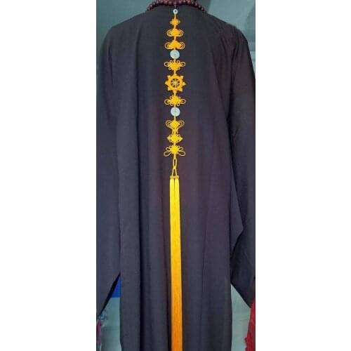 1.1 meters Buddha dovetail jade falun knot back cloud tassel ears hanging bead abbot knot/ Beads hanging ear