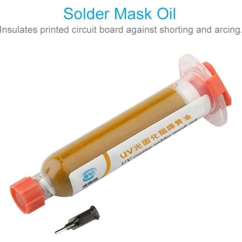 10ML Red UV Light Curing BGA PCB Solder Mask Ink Oil Paint Prevent Corrosive BGA PCB Circuit Board Protect Welding Fluxes