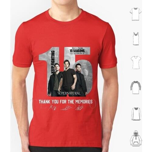 15 Years Of Supernatural 2005 2020 15 Seasons Tshirt Thanks For Your Memories Sam Dean Winchesters T Shirt Sweatshirt Hoodie