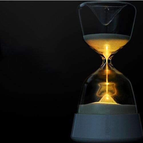 15 Minute Hourglass Timer Night Light Hourglass Romantic 4color Sandglass Bedside Decoration Gfit For Kids Good Sleeping