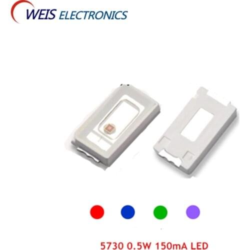 200PCS 5730 BLUE SMD LED 460-465NM 0.5W 150mA 3V ULTRA BRIGHT LIGHT BEADS LAMPS