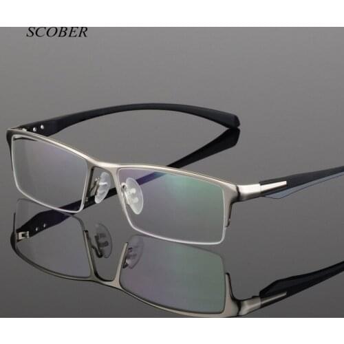 202 Hot Titanium alloy spectacle Frames men fashion fashion half-frame glasses TR90 Legs paragraph metal glasses frame women