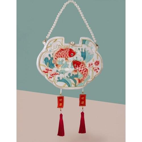 2021 ancient style bag handbag retro style shoulder bag small cross-body fairy purse hanfu all-match embroidery women handbag