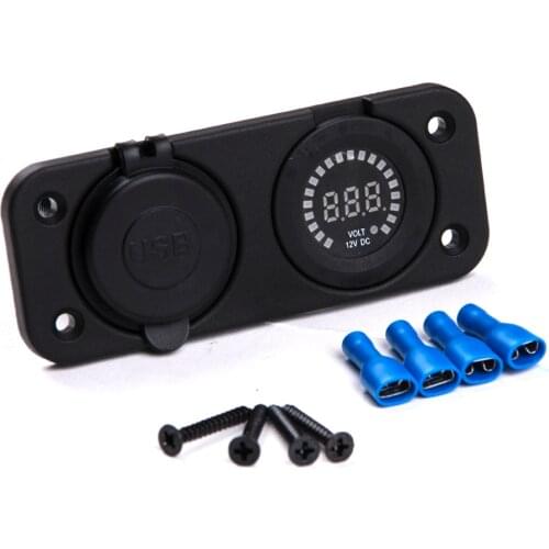 4.2A Dual USB Car Cigarete Lighter Socket Splitter Adapter Charger Aperture With Battery Voltage Detection For Phones