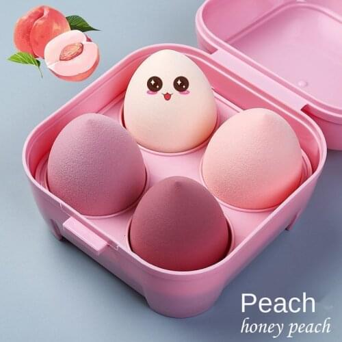 4pcs Makeup Beauty Blender Cosmetic Puff Makeup Sponge with Storage Box Face Foundation Powder Sponge Beauty Tool Women Makeup