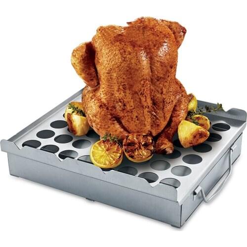 Ultimate Grilling Accessory For Barbecue Beer Can Chicken BBQ Aid 5 in 1 Set Roaster Smoker Box Jalapeno Popper Rack BBQ Skewers