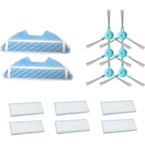 Side Brushes HEPA Filter Cleaning Mop Pad Cloth for Cecotec Conga 1290 1390 Robotic Vacuum Cleaner Replacement Main Roller Brush