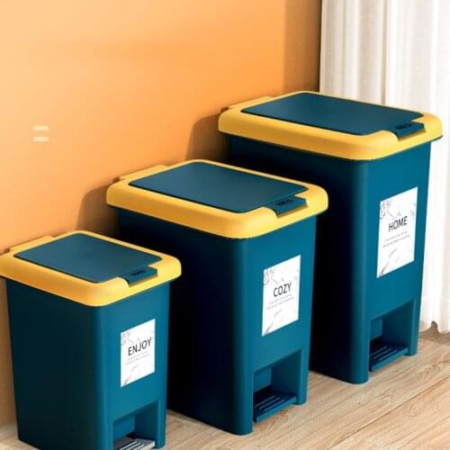 Large Nordic Waste Bin Plastic Luxury Bathroom Waterproof Creative Food Waste Bin Kitchen Storage Cubo Basura Home Products 50