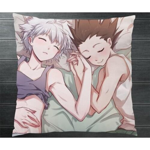 HUNTER X HUNTER Killua Zoldyck GON FREECSS YAOI BL Two Sides Pillowcase Manga Anime Pillow Cushion Case Cover Cosplay Gift P19