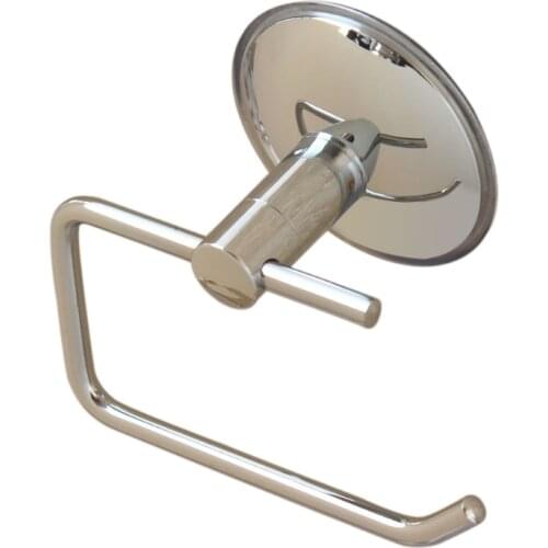 Suction Cup Rack Toilet No Drilling Silver Stainless Steel Wall Mount Bathroom Roll Paper Holder Kitchen Rustproof Hotel Durable