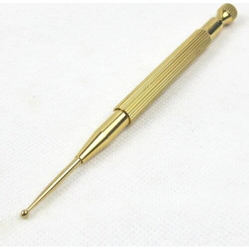 Elastic copper Auricular probe ear reflex zone massage pen ear acupressure free shipping