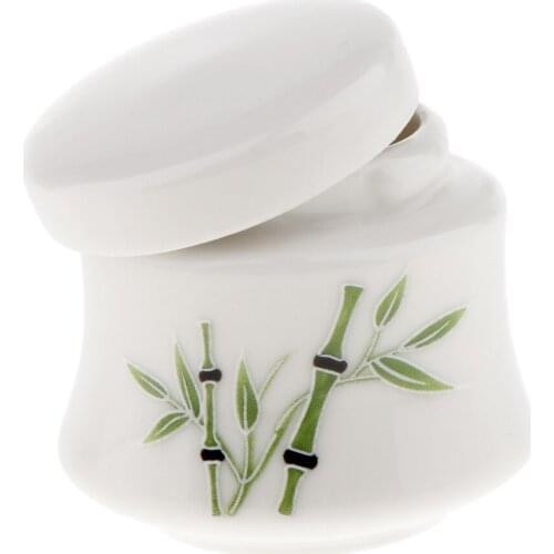 China Ceramic Loose Powder Cream Lotion Container, 25ML Mini Tea Storage Canister Jars with Screw lid