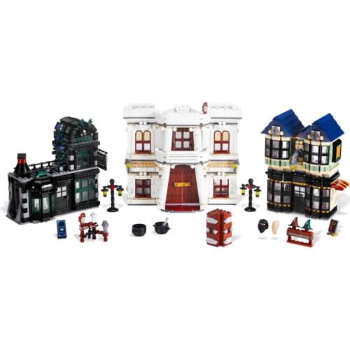 Big Movie Series Building Blocks Diagon Alley Compatible 10217 2075PCS Bricks Toys Children Birthday Gifts