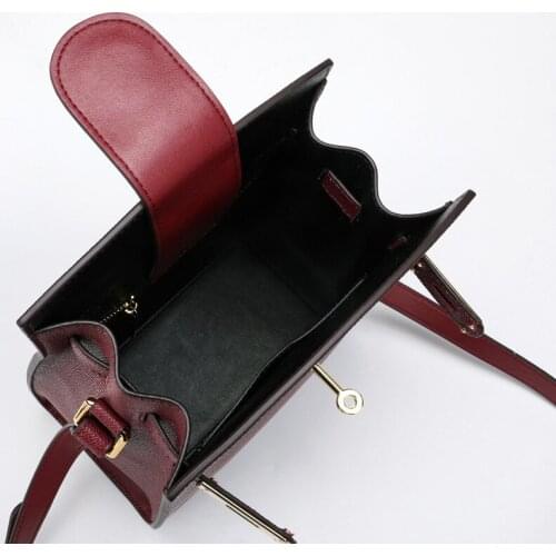 Cow Leather Split Office Bags Women Famous Brand Casual Shoulder Crossbody Bags Female Solid Color Vintage Black Sling Bag