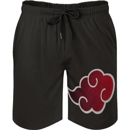 Summer Men Causal Short Breathable Quick Dry Funny Novelty Cloud R340 Loose Akatsuki (15) Pants