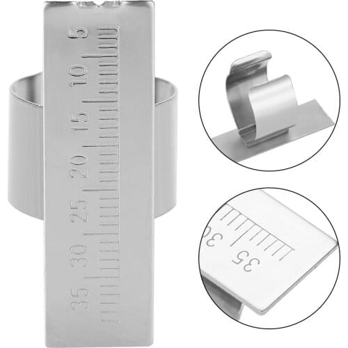 2Pcs Dental Ruler Stainless Steel instrument Dentistry Finger Ring Ruler Root Canal Measuring Tool For Endodontic Dentist Tools