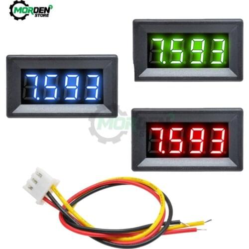 0.36" DC 0-100V Mini Voltage Meter Voltmeter Gauge 3 Wire 4 Digits LED Display Digital Voltmeter Meter Detector Monitor Panel