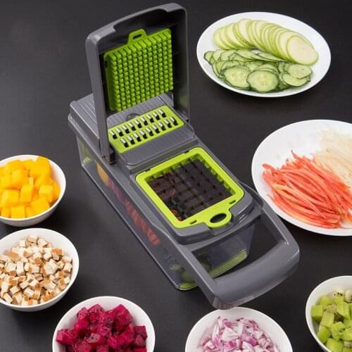 Vegetable Cutter Multifunctional Food Slicer Fruit Potato Peeler Carrot Onion Grater Kitchen Accessories Basket Fruit Slicer