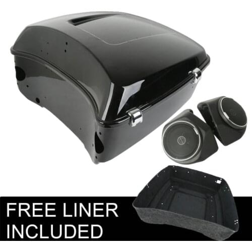 Motorcycle King Pack Trunk w/ 6.5" Speaker Pods For Harley Touring Road King Street Electra Glide 2014-2020 2019