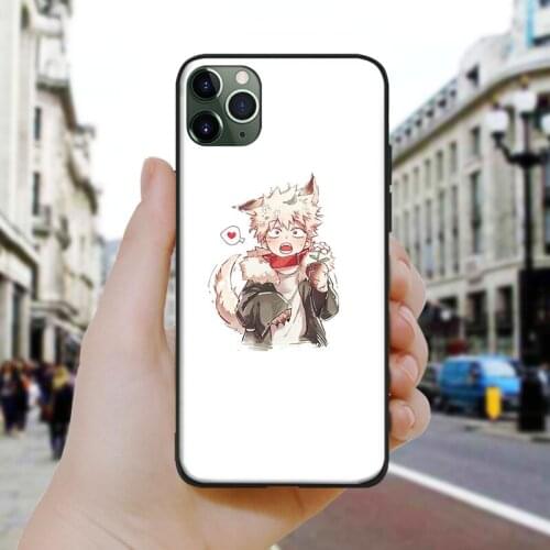 My hero academia bakugou anime Soft Silicone Glass Phone Case Cover Shell For iPhone SE 6 6s 7 8 Plus X XR XS 11 12 Mini Pro Max