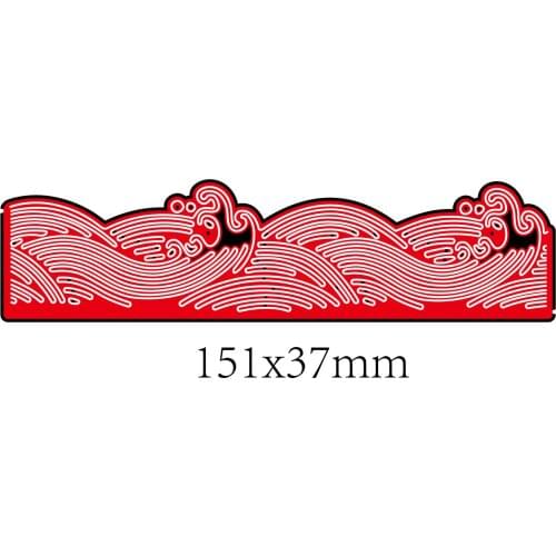ZhuoAng Waves Cutting Dies Set for DIY Scrapbooking Photo Album Decoretive Embossing Stencial