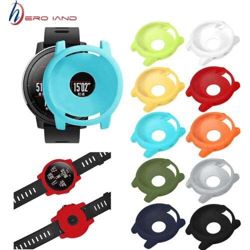 New Hot Smart Watch Protector Case Colorful Slim Silicone Case Cover Protective Shell For Huami Amazfit Stratos Smart Watch 2/2S