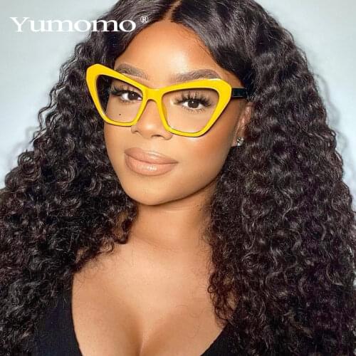 Cat Eye Anti Blue Light Optical Glasses For Women Men Yellow Green Frame Clear Lens Eyeglasses Fashion Unisex Eyewear Oculos
