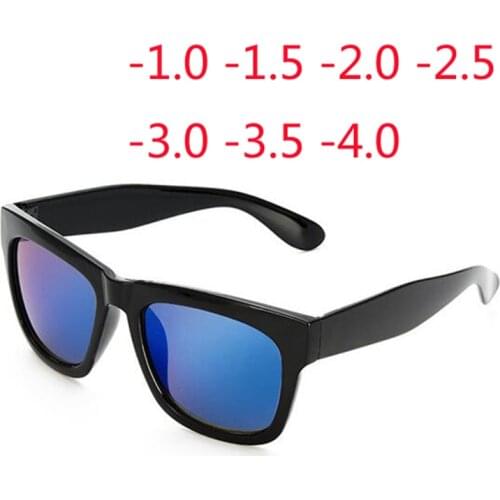 Prescription -1.0 -1.5 -2.0 -2.5 -3.0 -3.5 -4.0 Fashion Square Finished Myopia Sunglasses Men Women Short Sighted Eyewear