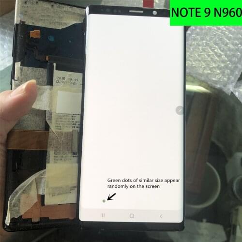 With a Green Spot Original Note 9 lcd For SAMSUNG Galaxy NOTE9 lcd N960 SM-N9600 N960F Display and Touch Screen Digitizer Parts