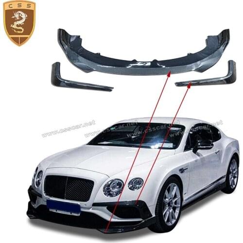 Carbon fiber front bumper Lip For Bentley Continenta GT
