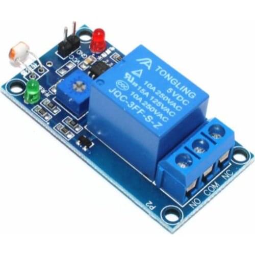 12V light control switch / photoresistor plus relay module / light detection switch / light sensor