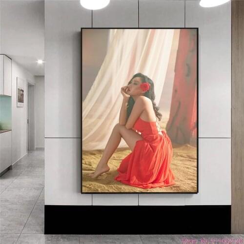 Full drilll Diamond Painting Woman Cross Stitch 5D Diamond Embroidery Mosaic Craft Kit K-POP MAMAMOO Wind flower poster