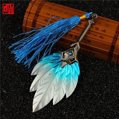 King Glory Surrounding Weapon Zhuge Liangs Unparalleled Wisdom Alloy Model Metal Seiko Zhuge Liang Fan 12cm Poster Board