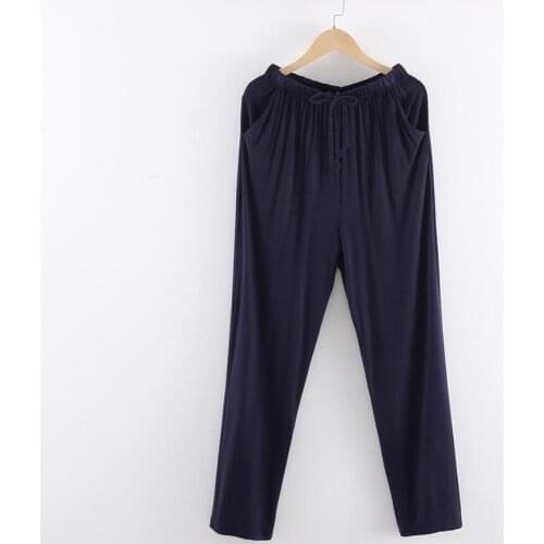 Plus Size 8XL 150KG mens modal trousers thin spring and summer home pants mens home pants casual trousers pajama pants