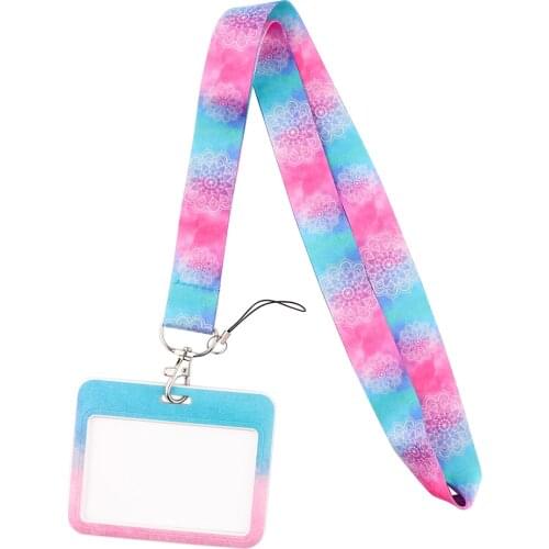 JF671 Starry Sky Yoga Lanyard Neck Strap for key ID Card Cell Phone Straps Badge Holder DIY Hanging Rope Neckband Accessories
