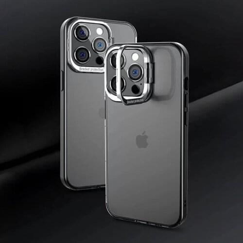 Ultra-thin Matte Kickstand Phone Case For iPhone 13 Pro Max Mini 11 12 Pro Max X Xs Max Xr 7 8 Plus Se2020 Shockproof Back Cover