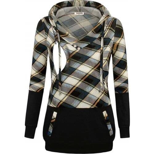 Maternity Nursing Pullover Tops Long-sleeved Pregnant Breast Feeding Hoodies Clothes Pregnancy Womens Sweatshirt Plus Size 3XL