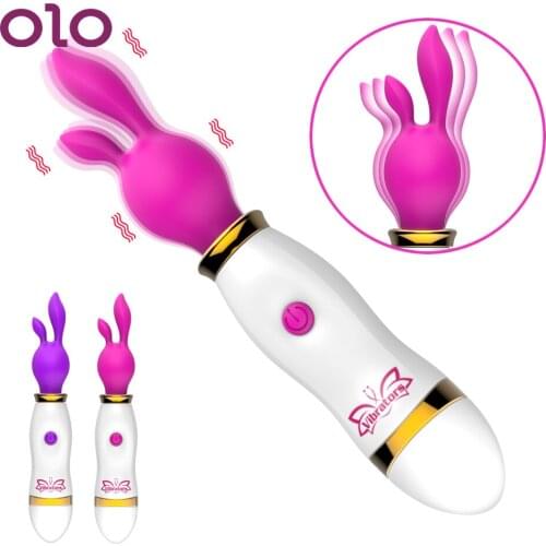OLO Rabbit Vibrator AV Stick Vibrator Magic Rod Clitoris Stimulate 12 Speed Female Masturbation Sex Toys for Woman Adult Product