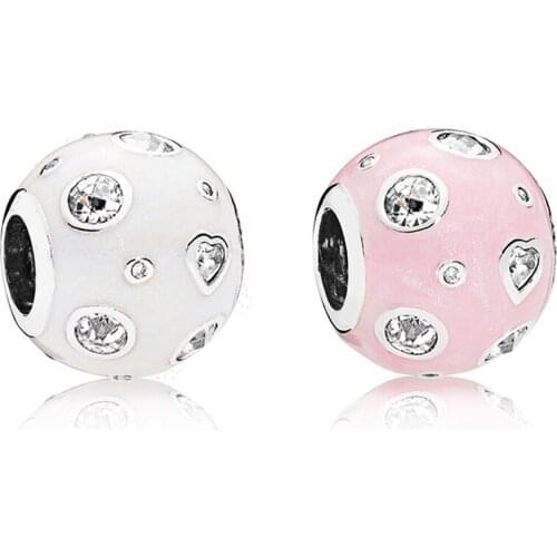 Authentic 925 Sterling Silver Bead Pearlescent Dreams Charm Fit Fashion Women Pandora Bracelet Bangle Gift DIY Jewelry