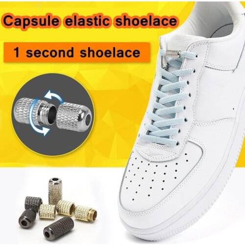 Elastic Capsule Locking Shoelaces Flats No Tie Shoelace Quick Sneakers Shoe Laces Kids Adult Women Men Shoes Lace Strings 1pair