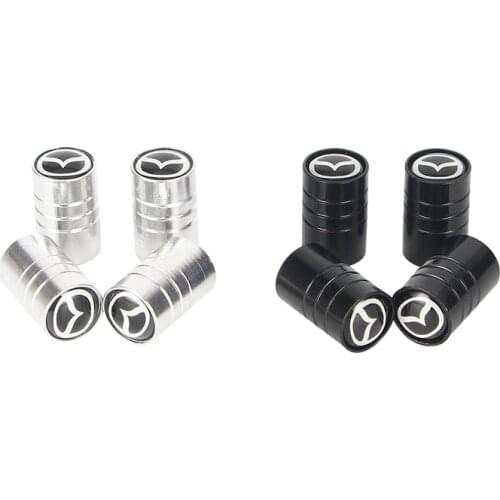 4 pcs New Fashion Car styling Wheel round Tire Valve Caps for Mazda Axela 2 3 5 6 CX-3 CX-5 CX-7 CX-9 MX-5