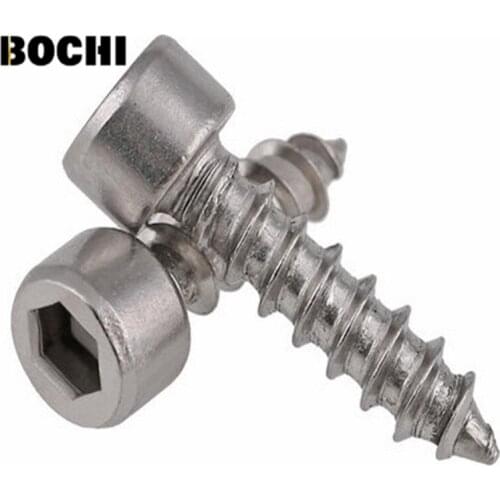 50PCS 304 stainless steel M2 M2.5 M3 M3.5 HA Cylinder Head Hexagon Head Cup Model Self-tapping add hard sound screws