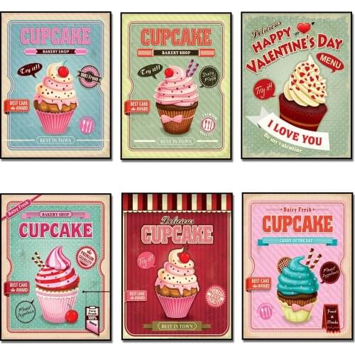 Diamond Painting Cupcake Ice Cream Full Square/Round Drill Diamond Embroidery Beaded Cross Stitch Diamond Mosaic Arts & Crafts