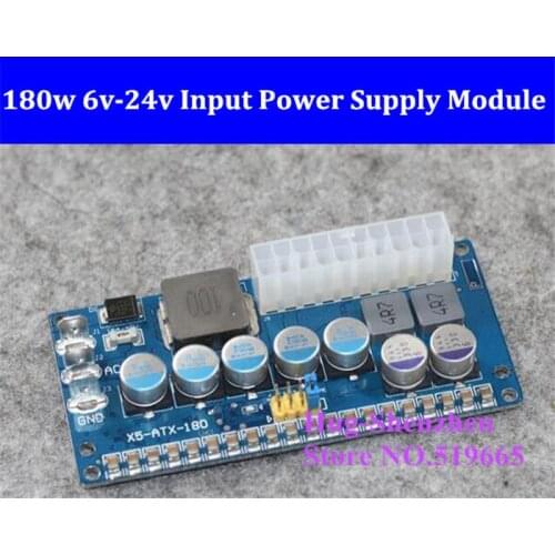 DC DC ATX PSU 8-22V 180W Pico ATX Switch Pico PSU 24pin MINI ITX DC to Car ATX PC Power Supply Module For Computer